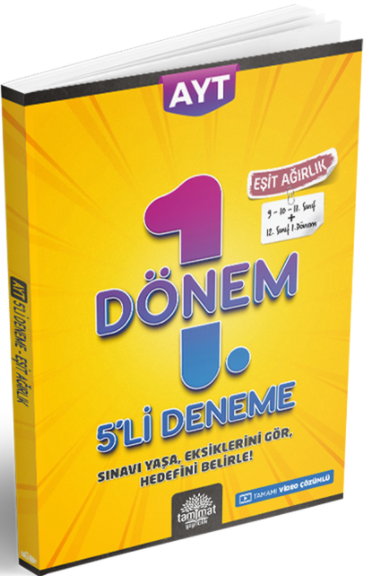 Tammat YKS AYT Eşit Ağırlık 1. Dönem 5 Deneme Tammat Yayınları