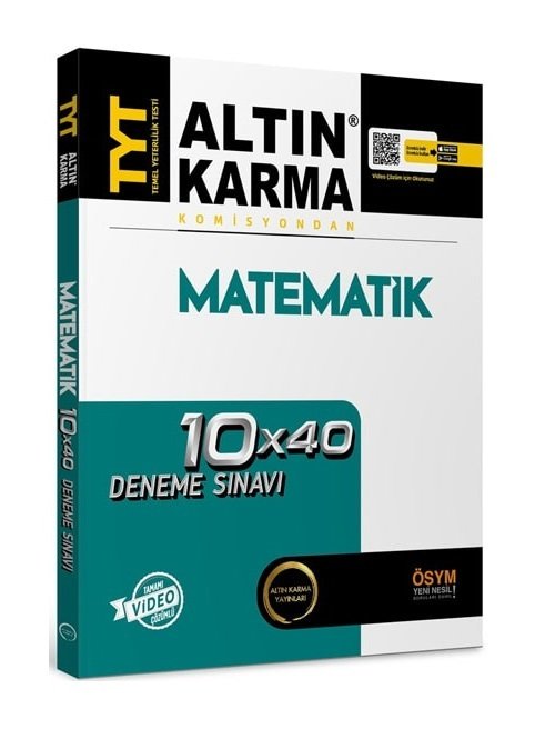 Altın Karma YKS TYT Matematik 10x40 Deneme Video Çözümlü Altın Karma Yayınları