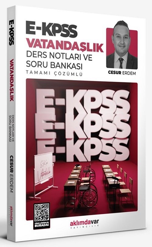 SÜPER FİYAT - Aklımdavar EKPSS Vatandaşlık Ders Notları ve Soru Bankası Çözümlü - Cesur Erdem Aklımdavar Yayıncılık