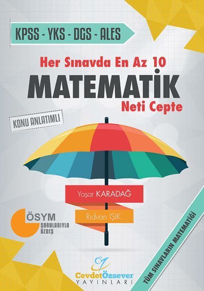 SÜPER FİYAT - Cevdet Özsever Her Sınavda En Az 10 Matematik Neti Cepte Konu Anlatımlı Cevdet Özsever Yayınları