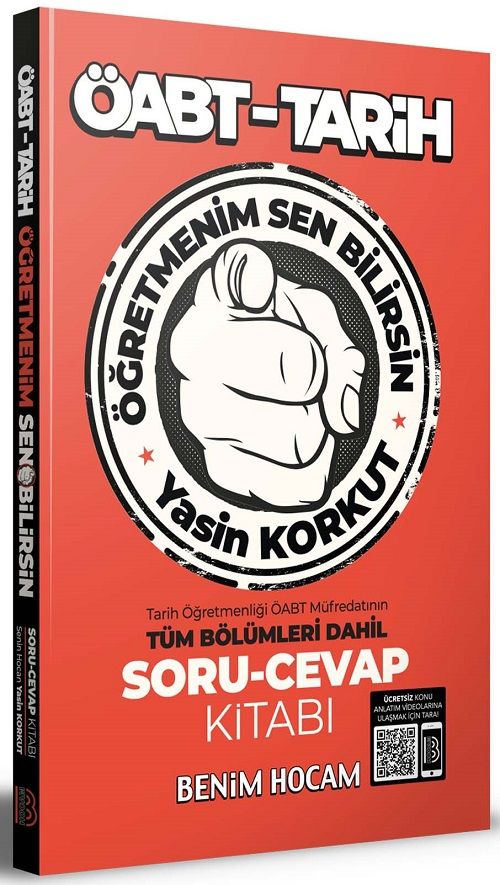 Benim Hocam ÖABT Tarih Öğretmenim Sen Bilirsin Soru Cevap Kitabı - Yasin Korkut Benim Hocam Yayınları