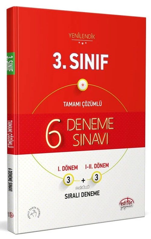 Editör 3. Sınıf 6 Deneme Fasiküllü Editör Yayınları