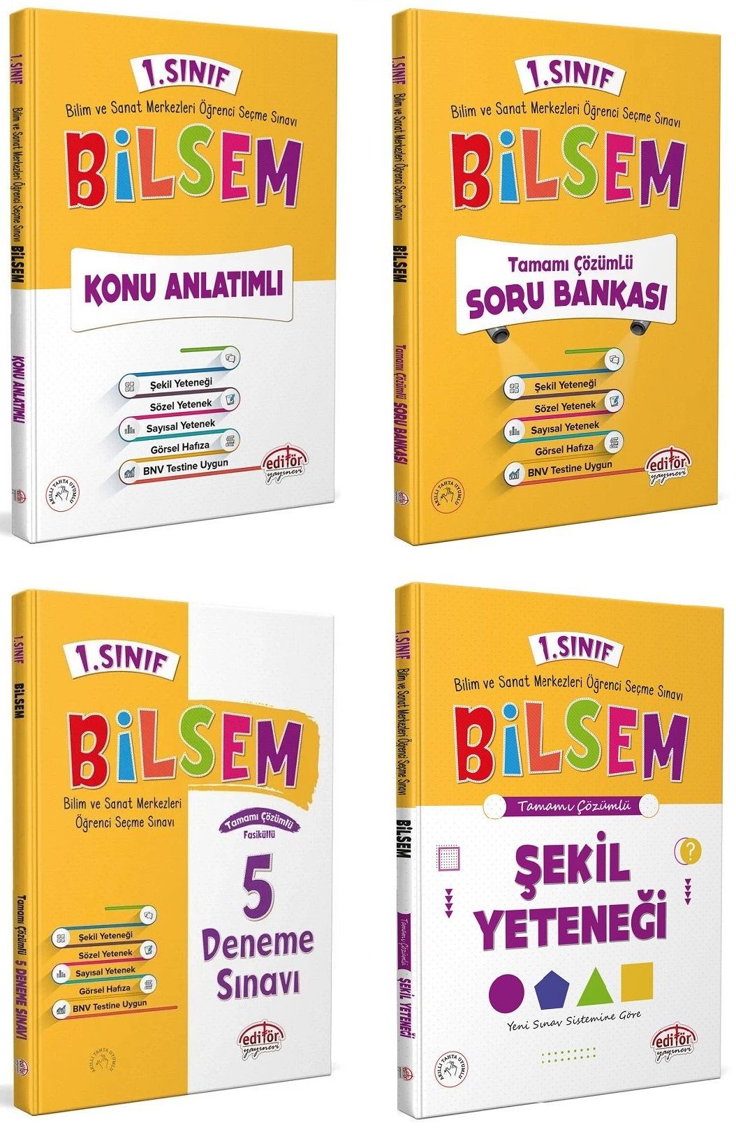 Editör 1. Sınıf BİLSEM Hazırlık 4 lü Set Editör Yayınları