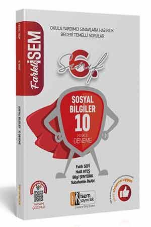 İsem 6. Sınıf Farklı İsem Sosyal Bilgiler 10 Fasikül Deneme Çözümlü İsem Yayıncılık