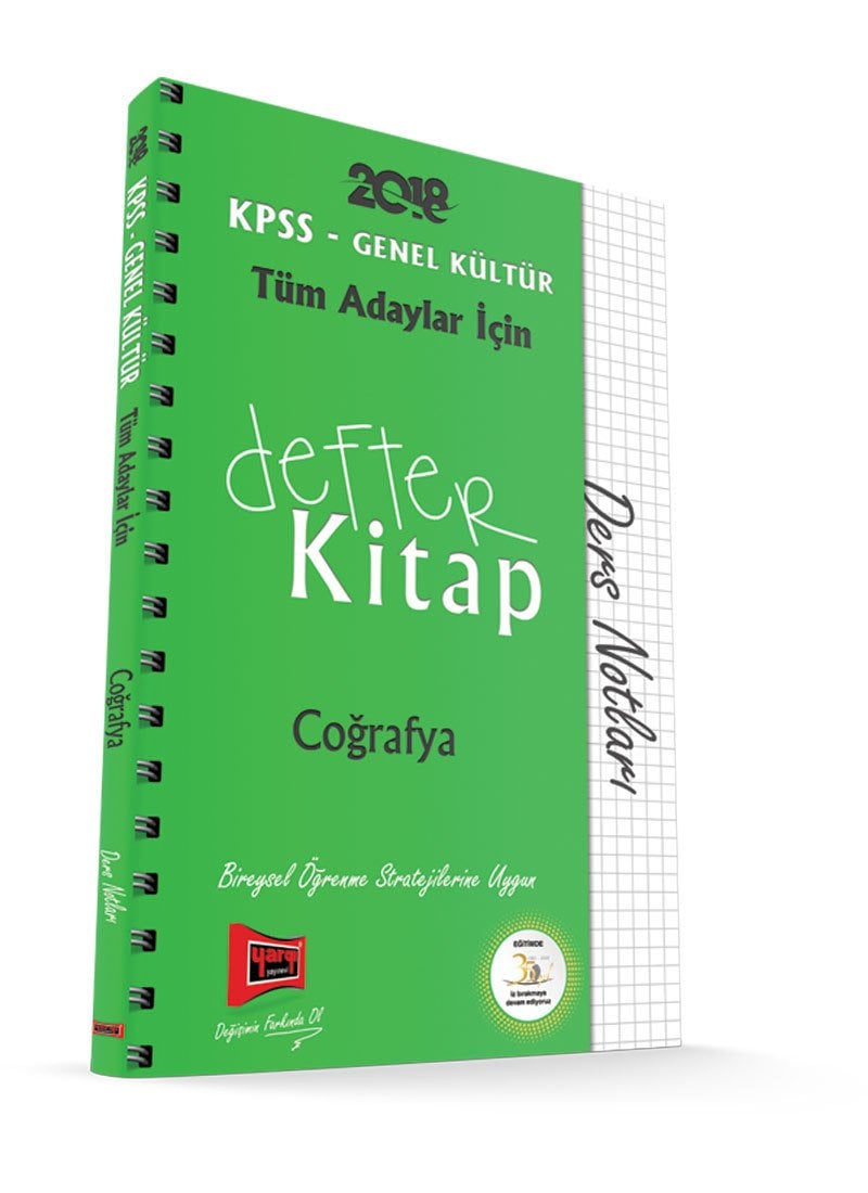 Yargı 2018 KPSS Tüm Adaylar Defter Kitap Coğrafya Ders Notları Yargı Yayınları