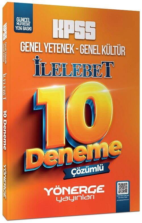 Yönerge KPSS Genel Yetenek Genel Kültür İlelebet 10 Deneme Çözümlü Yönerge Yayınları