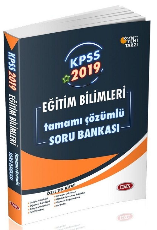 Data 2019 KPSS Eğitim Bilimleri Soru Bankası Çözümlü Tek Kitap Data Yayınları