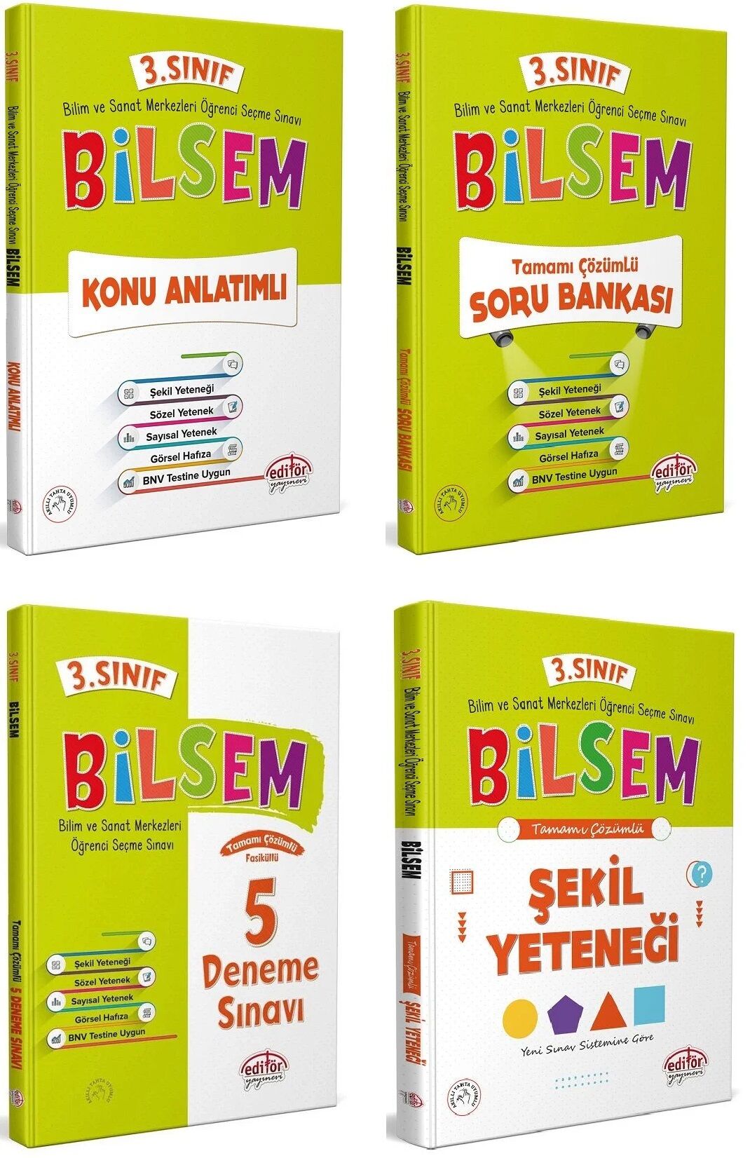 Editör 3. Sınıf BİLSEM Hazırlık 4 lü Set Editör Yayınları