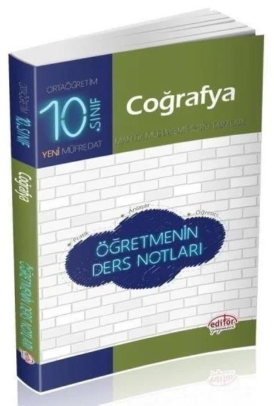 SÜPER FİYAT - Editör 10. Sınıf Coğrafya Öğretmenin Ders Notları Editör Yayınları