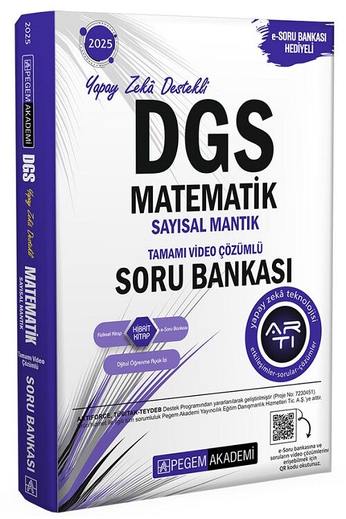 Pegem 2025 DGS Matematik Sayısal Mantık Soru Bankası Çözümlü Pegem Akademi Yayınları