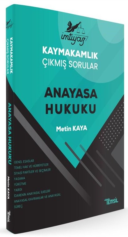 Temsil Kaymakamlık İMTİYAZ Anayasa Hukuku Çıkmış Sorular - Metin Kaya Temsil Kitap Yayınları