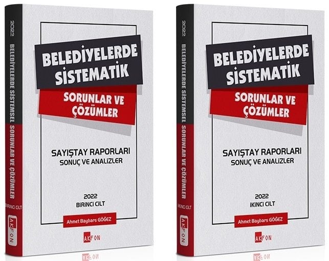 Akfon Belediyelerde Sistematik Sorunlar ve Çözümler 2 Cilt - Ahmet Baybars Göğez Akfon Yayınları