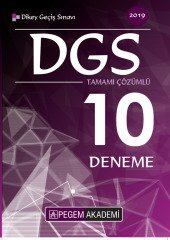 Pegem 2019 DGS 10 Deneme Çözümlü Pegem Akademi Yayınları