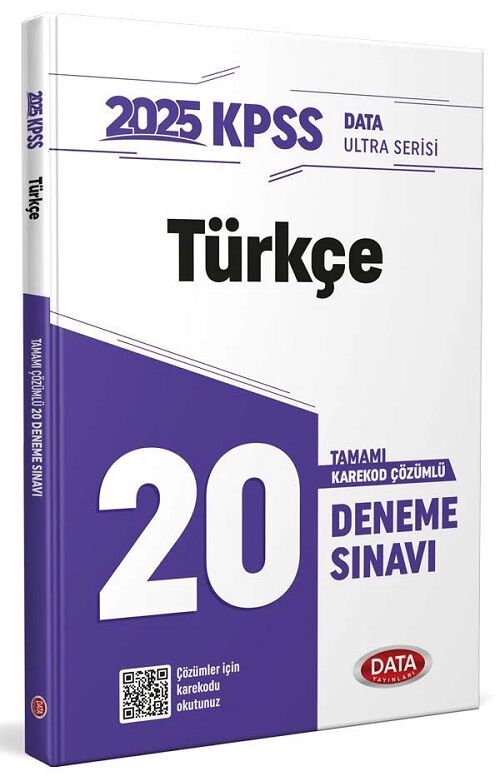 Data 2025 KPSS Türkçe Ultra 20 Deneme Çözümlü Data Yayınları