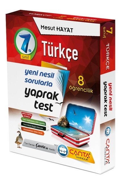 Çanta 7. Sınıf Türkçe 8 Öğrencilik Kutu Yaprak Test Çanta Yayınları