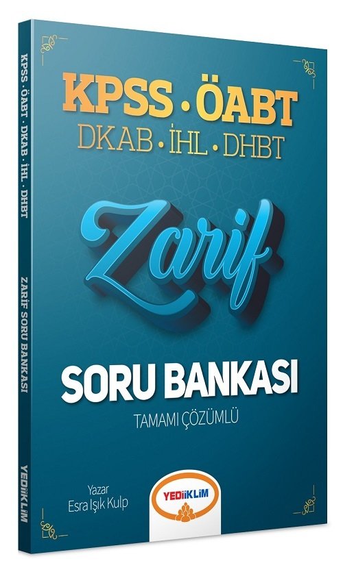 Yediiklim 2021 ÖABT DHBT Din Kültürü ve Ahlak Bilgisi Zarif Soru Bankası - Esra Işık Kulp Yediiklim Yayınları