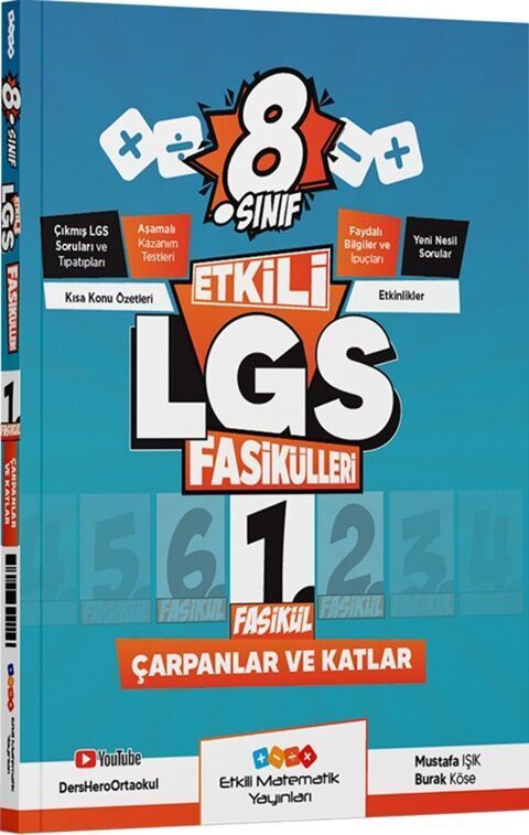 Etkili Matematik 8. Sınıf LGS Matematik Çarpanlar ve Katlar Fasikülleri 1. Fasikül Etkili Matematik Yayınları