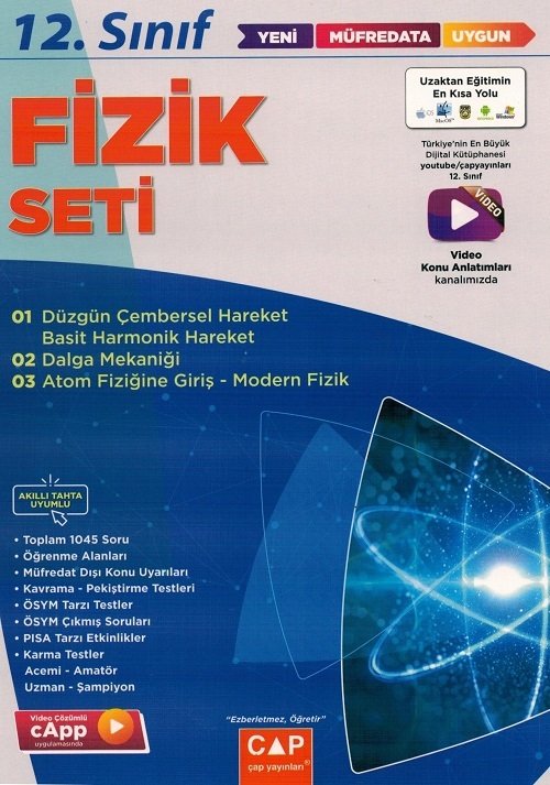 Çap Yayınları 12. Sınıf Fizik Seti Çap Yayınları