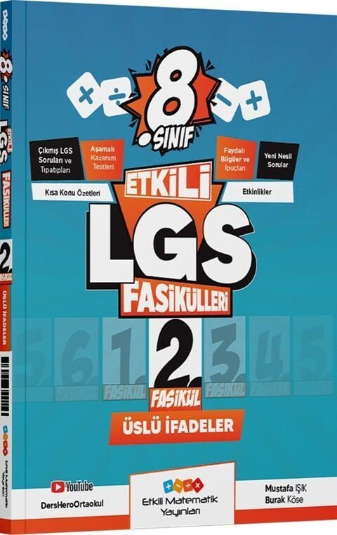 Etkili Matematik 8. Sınıf LGS Matematik Üslü İfadeler Fasikülleri 2. Fasikül Etkili Matematik Yayınları