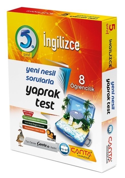 Çanta 5. Sınıf İngilizce 8 Öğrencilik Kutu Yaprak Test Çanta Yayınları