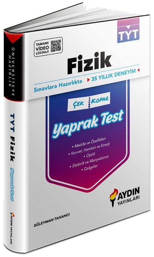 Aydın YKS TYT Fizik Çek Kopar Yaprak Test Video Çözümlü Aydın Yayınları