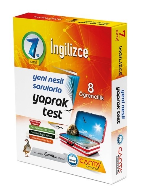 Çanta 7. Sınıf İngilizce 8 Öğrencilik Kutu Yaprak Test Çanta Yayınları