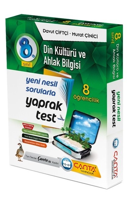 Çanta 8. Sınıf Din Kültürü ve Ahlak Bilgisi 8 Öğrencilik Kutu Yaprak Test Çanta Yayınları