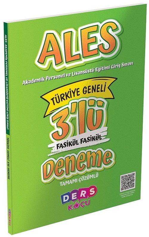 Ders Koçu ALES Türkiye Geneli 3 Deneme Çözümlü Ders Koçu Yayınları