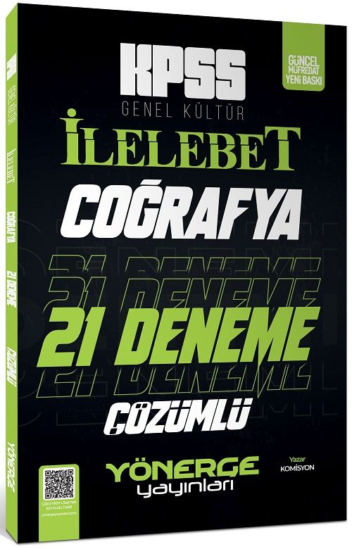 Yönerge KPSS Coğrafya İlelebet 21 Deneme Dijital Çözümlü Yönerge Yayınları