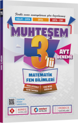 Sonuç YKS AYT Matematik Fen Bilimleri Muhteşem 3 Deneme Sonuç Yayınları