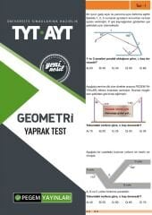 Pegem YKS TYT AYT Geometri Yaprak Test Pegem Akademi Yayınları