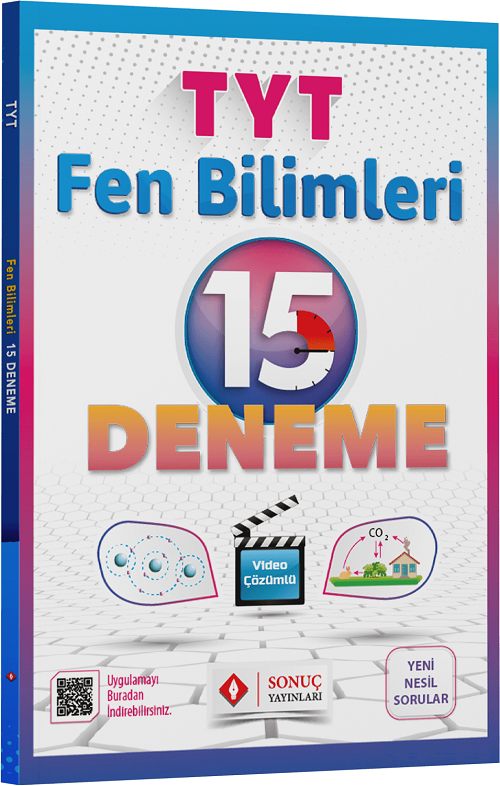 Sonuç YKS TYT Fen Bilimleri 15 Deneme Video Çözümlü Sonuç Yayınları