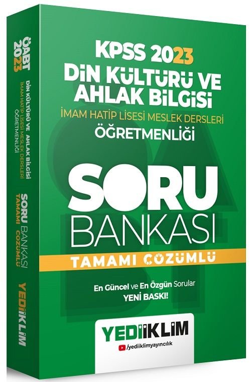 Yediiklim 2023 ÖABT Din Kültürü Öğretmenliği Soru Bankası Çözümlü Yediiklim Yayınları