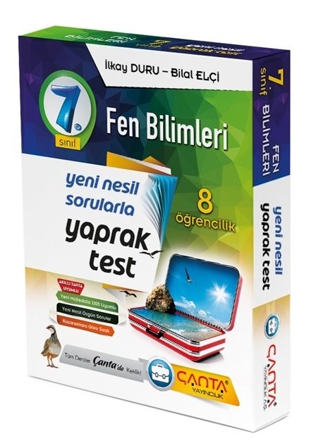 Çanta 7. Sınıf Fen Bilimleri 8 Öğrencilik Kutu Yaprak Test Çanta Yayınları