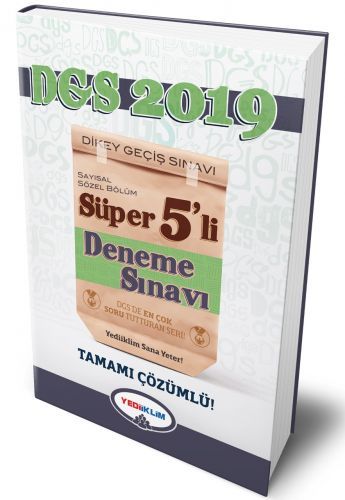 SÜPER FİYAT - Yediiklim 2019 DGS Süper 5 li Deneme Çözümlü Yediiklim Yayınları