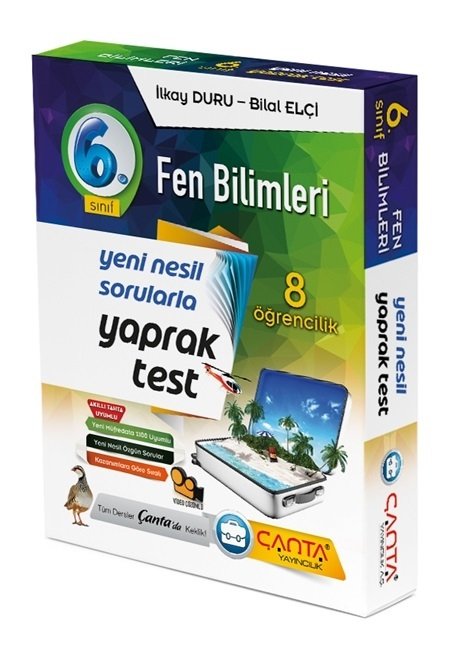 Çanta 6. Sınıf Fen Bilimleri 8 Öğrencilik Kutu Yaprak Test Çanta Yayınları