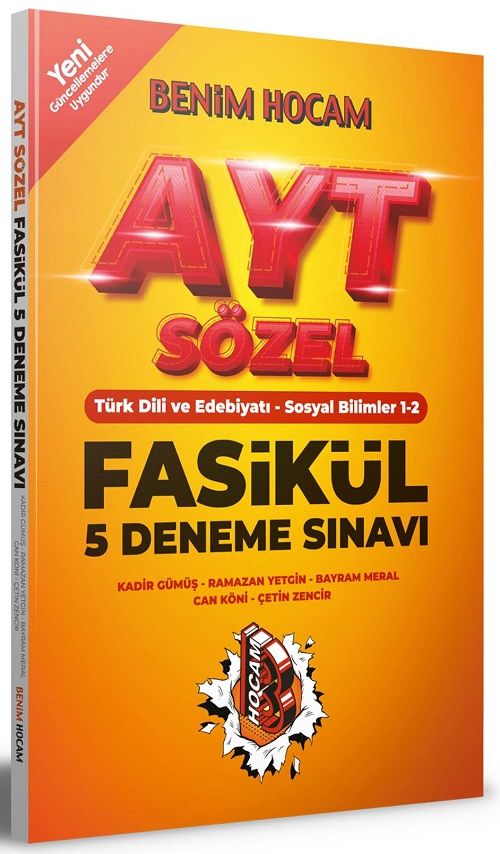 Benim Hocam YKS AYT Sözel 5 Fasikül Deneme Benim Hocam Yayınları