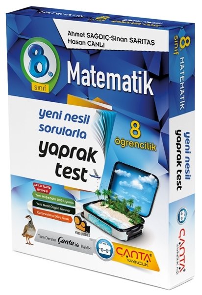 Çanta 8. Sınıf Matematik 8 Öğrencilik Kutu Yaprak Test Çanta Yayınları