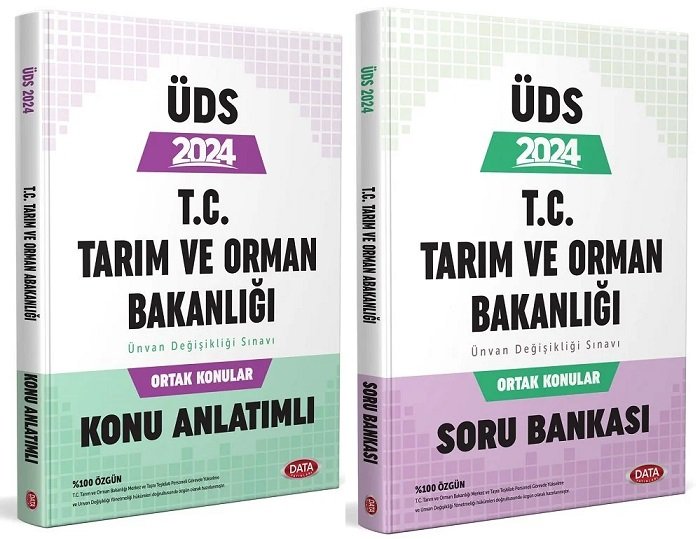 Data 2024 GYS ÜDS Tarım ve Orman Bakanlığı Ortak Konular Konu + Soru Bankası 2 li Set Ünvan Değişikliği Data Yayınları