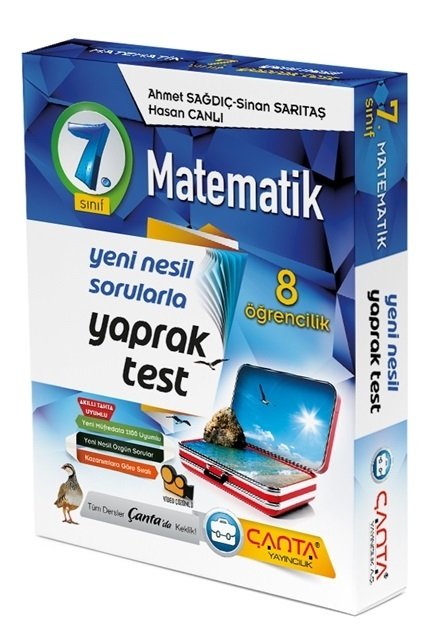 Çanta 7. Sınıf Matematik 8 Öğrencilik Kutu Yaprak Test Çanta Yayınları