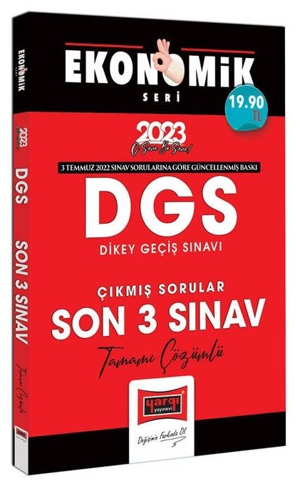 Yargı 2023 DGS Çıkmış Sorular Son 3 Sınav Çözümlü Ekonomik Seri Yargı Yayınları