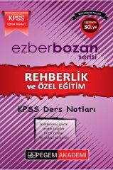 Pegem KPSS Eğitim Bilimleri Rehberlik ve Özel Eğitim Ezberbozan Ders Notları Pegem Akademi