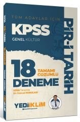 Yediiklim 2025 KPSS Piri Tarih 18 Deneme Çözümlü - Akif Çelik Yediiklim Yayınları