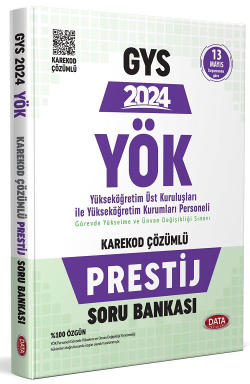 Data 2024 GYS YÖK Yükseköğretim Kurumları Personeli Prestij Soru Bankası Karekod Çözümlü Görevde Yükselme Data Yayınları