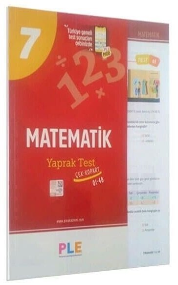 Birey PLE 7. Sınıf Matematik 48 Yaprak Test Birey Yayınları