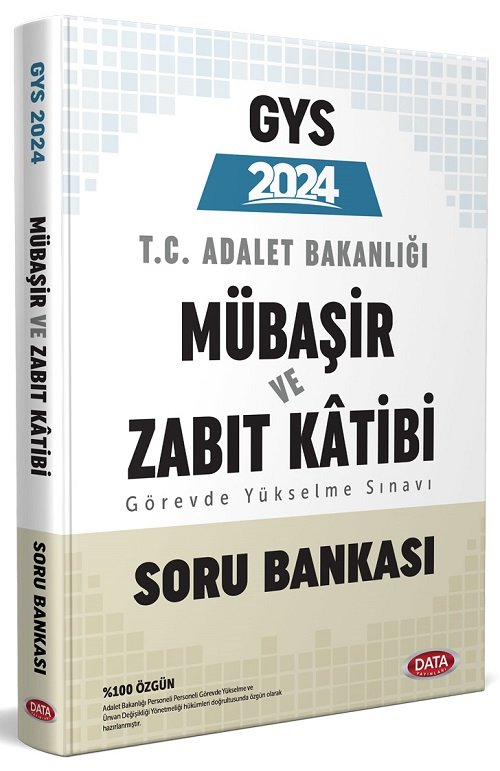 Data 2024 GYS Adalet Bakanlığı Mübaşir ve Zabıt Katibi Soru Bankası Görevde Yükselme Data Yayınları