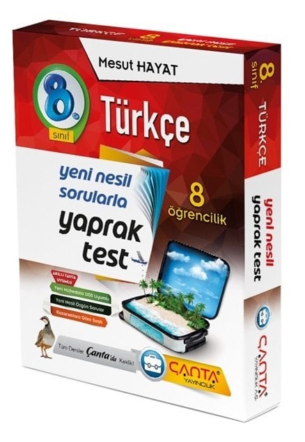 Çanta 8. Sınıf Türkçe 8 Öğrencilik Kutu Yaprak Test Çanta Yayınları