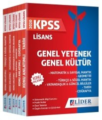 SÜPER FİYAT - Lider 2020 KPSS Genel Yetenek Genel Kültür Konu Anlatımlı Modüler Set Lider Yayınları