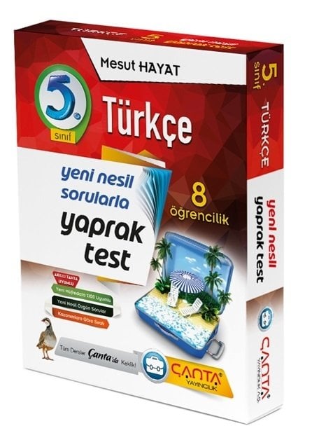 Çanta 5. Sınıf Türkçe 8 Öğrencilik Kutu Yaprak Test Yeni Nesil Sorularla Çanta Yayınları