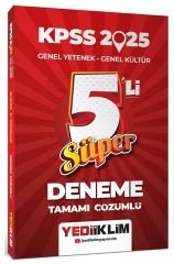 Yediiklim 2025 KPSS Genel Yetenek Genel Kültür Süper 5 li Deneme Çözümlü Yediiklim Yayınları